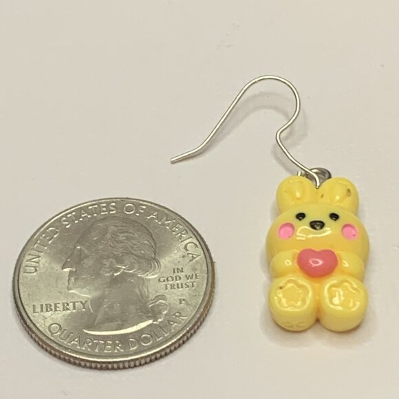 Easter Earring, Valentine's Day Earring, Heart Earring, Bunny Earring, Gift Idea - Picture 3 of 5
